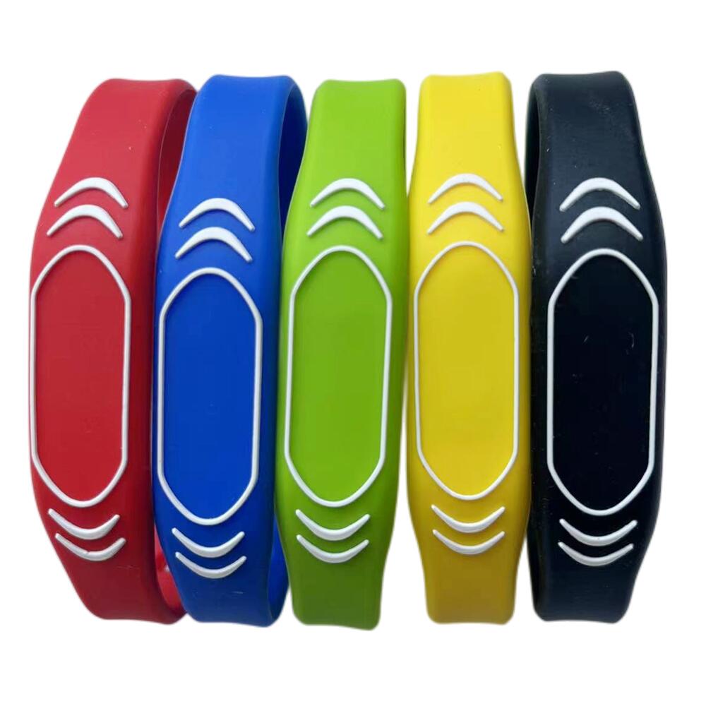 1Pcs 13.56MHz Adjustable RFID Waterproof Soft Wristband Silicone Bracelets NFC Smart S50 1K IC Key Keyfob Card: Khaki