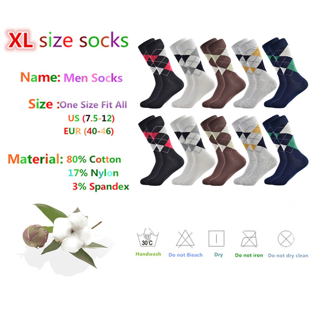 Sokken Casual Mannen Sokken Herfst En Vier Seizoenen Plaid Compressie Retro Zakelijke Banket Jurk Katoenen Sokken Mannen