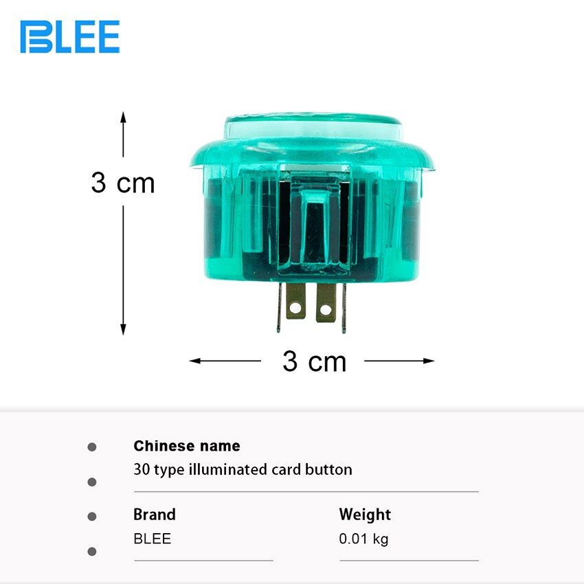 30mm arkad led ljus upplyst tryckknapp inbyggd switch 5v för arkad maskin diy respberry pi spelkonsol delar