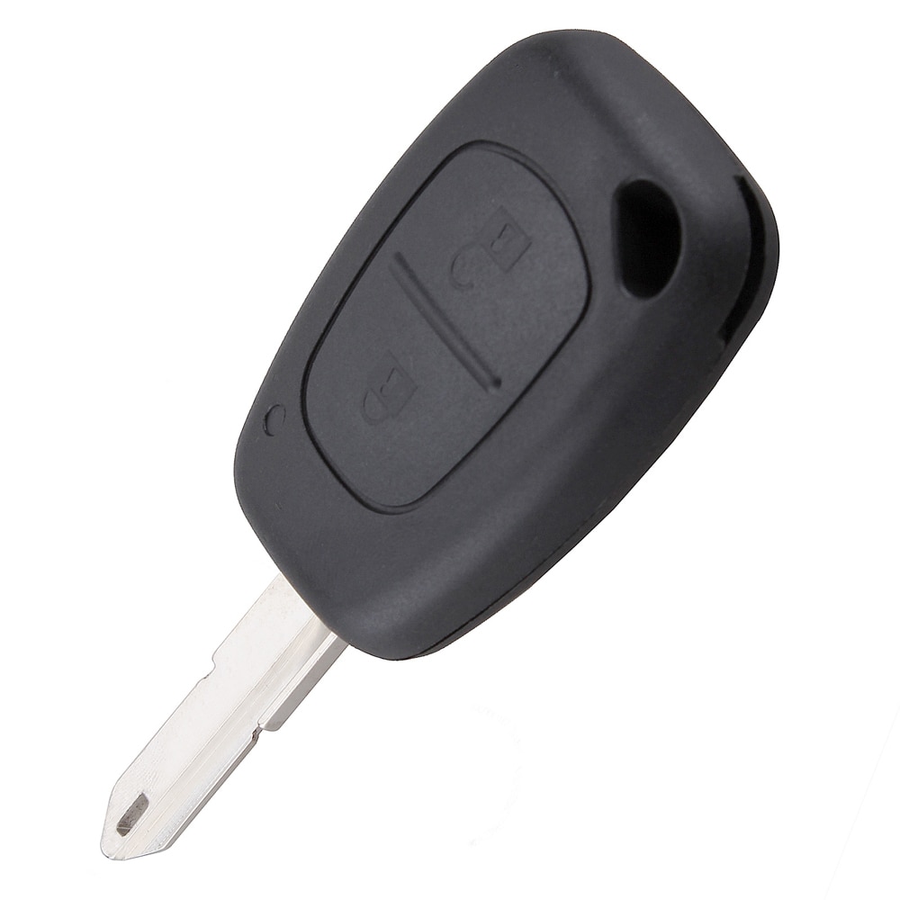 2 Buttons Black Replacement Car Key Case Shell Keyless Remote Fob with Uncut Car Flip Key for RENAULT