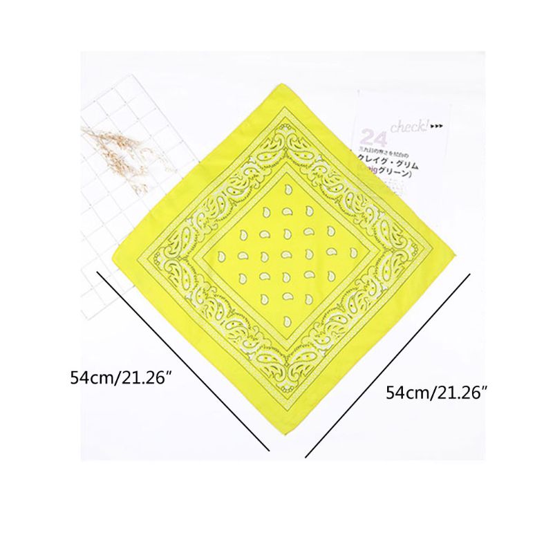 20 farger blandet bomull bandana nyhet dobbeltsidig trykk paisley cowboy bandana fest favor skjerf pannebånd lommetørklær