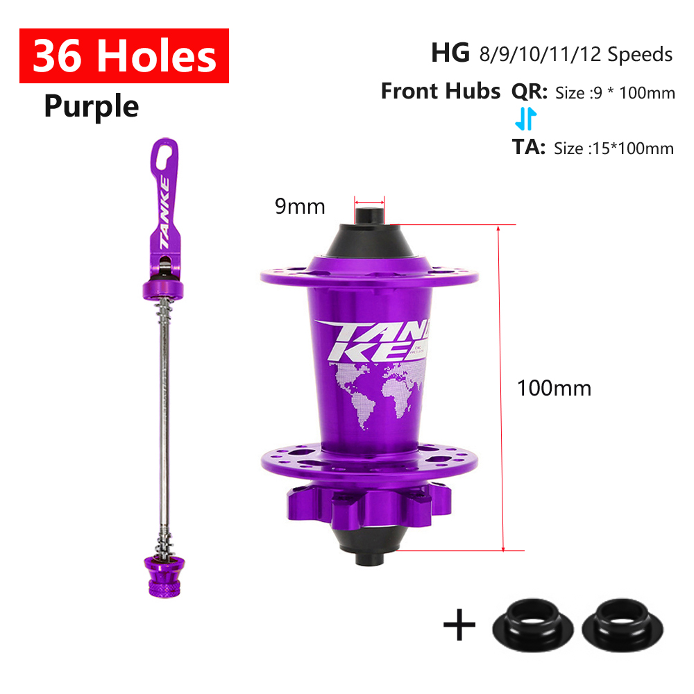 TANKE 120 Kliknaaf 6 Lager MTB Mountainbike Hub Voor Achter 28 32 36 Gaten QR Steekas Uitwisseling Schijfrem Fietsnaven HG: Oranje