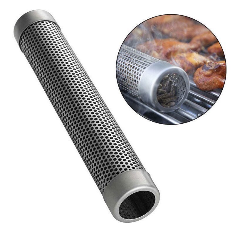 Ronde Rvs Korrel Pijp Roken Netwerk Buis Keuken Outdoor Koken Barbecue Tool Accessoires Rook Generator Absorberen: Default Title