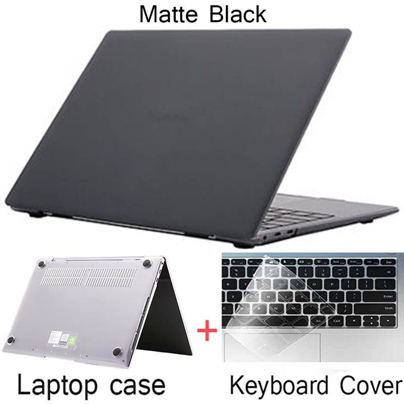 pour HuaWei Honor MagicBook Pro 16.1 MagicBook 14 15 étui pour ordinateur portable pour huawei Matebook D14 Mate D15 étui + housse de clavier: Matte Black / MagicBook 15