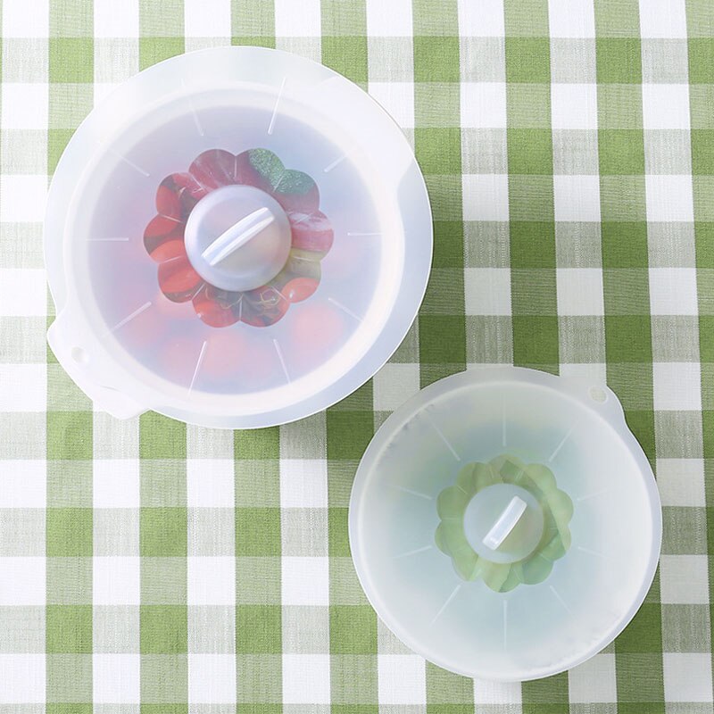 Tapas de silicona universales reutilizables para conservación de frutas y alimentos, sello al vacío, tazón con tapa, olla, envoltura de sellado, herramienta de cocina, 3/5 Uds.