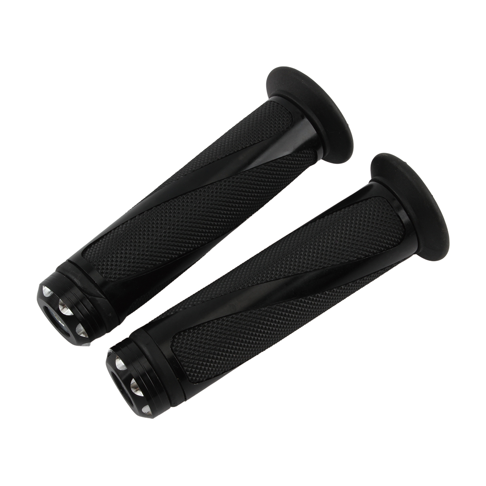 7/8 "22mm Moto Grip Maniglia Universale Manubrio CNC per Kawasaki Honda Yamaha Suzuki Benelli Ducati Scooter Ebike Moto: Black