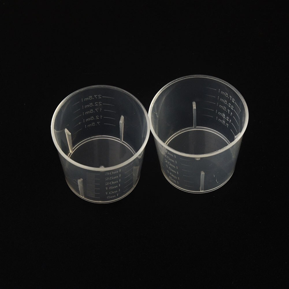 1/2pcs Measure Jug Pour Spout Surface Kitchen Laboratory Measuring Cup Scale Transparent Cooking Tool 20/30/50/300/500/1000ML: 2pcs 30ml No Handle