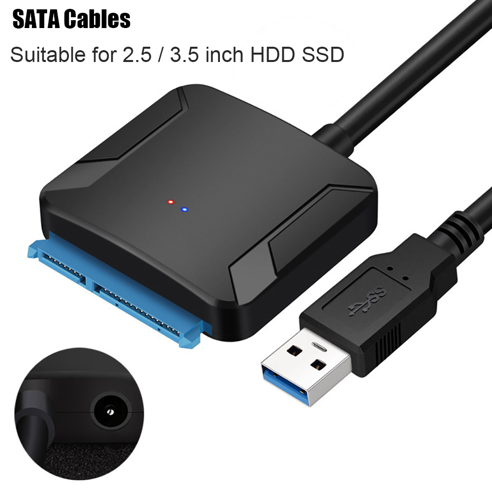 SATA 3 naar USB 3.0 kabeladapter 3,5 HDD 2,5 SSD-adapter geschikt voor Windows 7/8/10/11, voor Mac OS X, externe harde schijf snoeradapter
