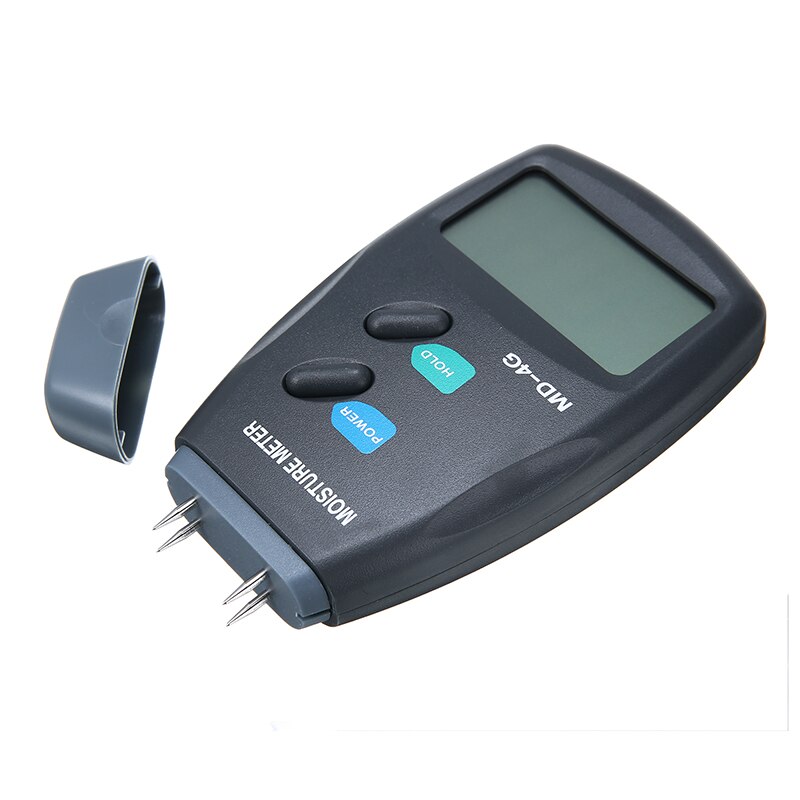 Medidor Digital de humedad de madera de dos pines, higrómetro, Detector de humedad de madera, pantalla LCD, 1 ud.