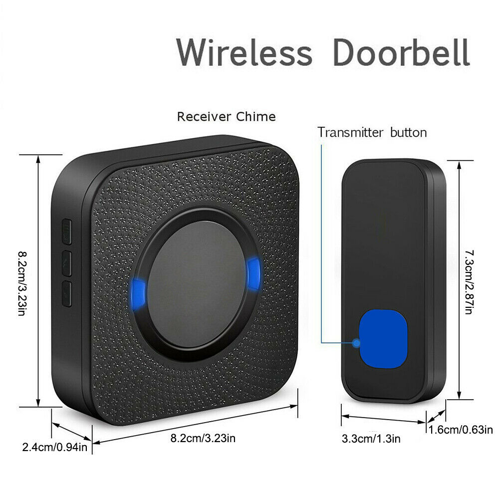 Wireless Door Bell Doorbell Set Digital Remote Control 2 Receivers 55 Chimes Waterproof smart Door Bell