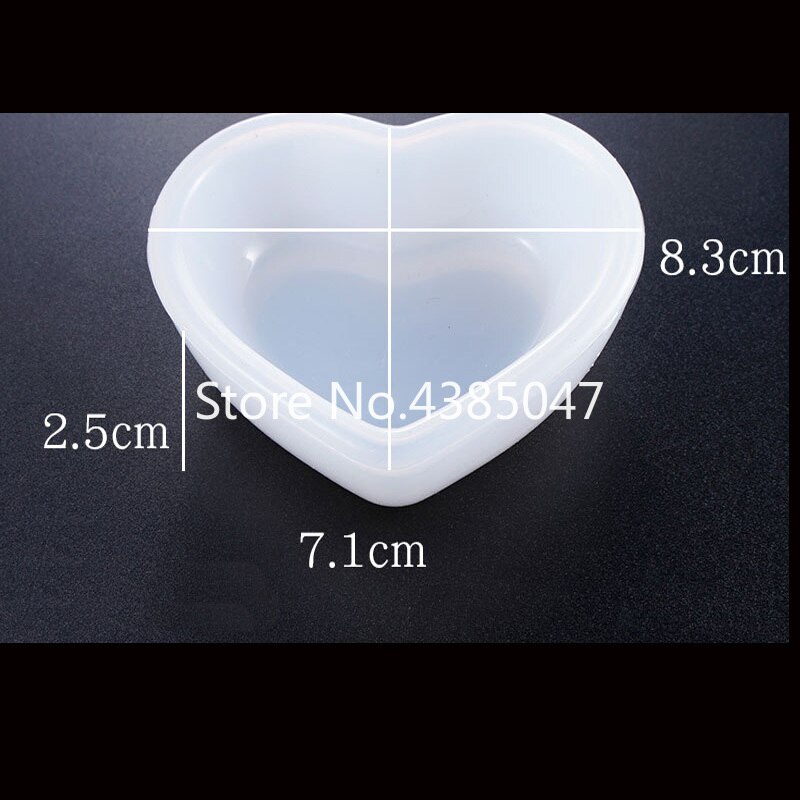 1PC Herz Quadratische Platte Schüssel UV Harz Schmuck Schimmel Silikon Handwerk Schmuck Werkzeuge Harz Zubehör