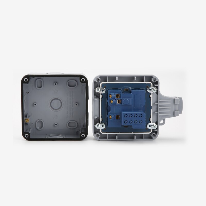 Outdoor Waterproof Switch With USB Power Socket British Single Connection Indicator Bathroom Appliance Adapter