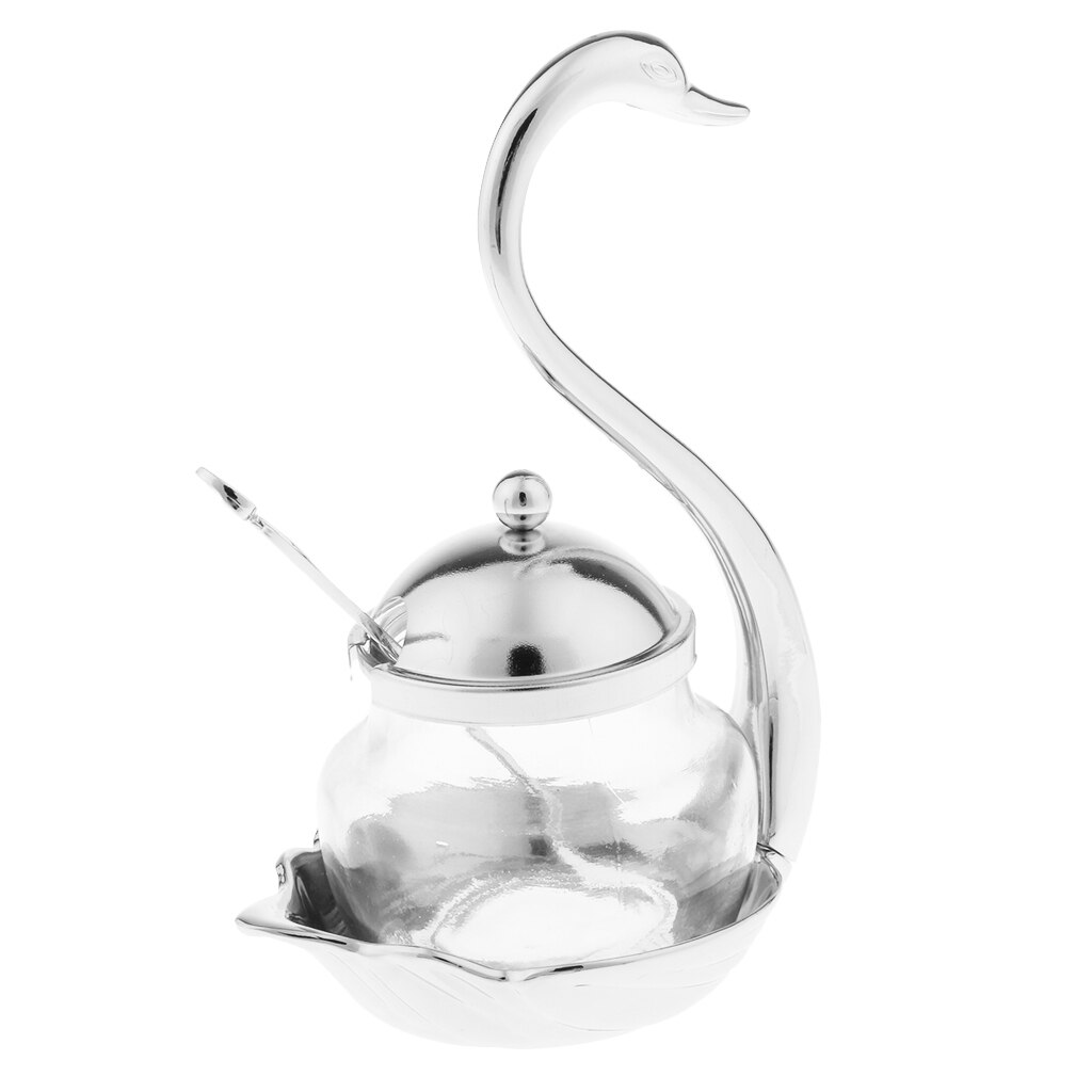 Verre cuisine épice sel poivre sucre pot bouteille cygne assaisonnement boule/beau cygne assaisonnement outil