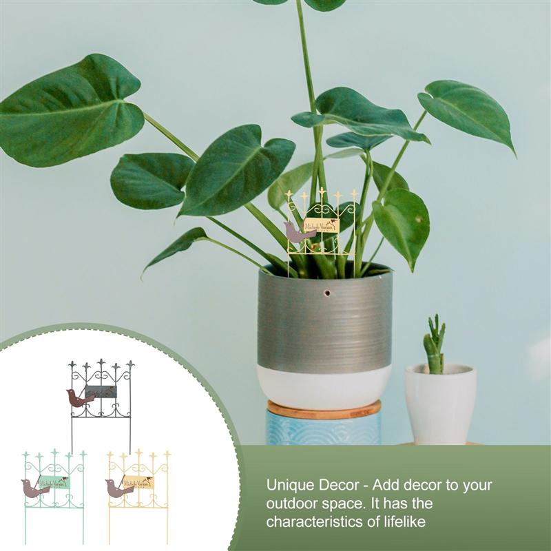 3PCS Iron Mini Fence Premium House Balcony Garden Decoration Miniature Fence