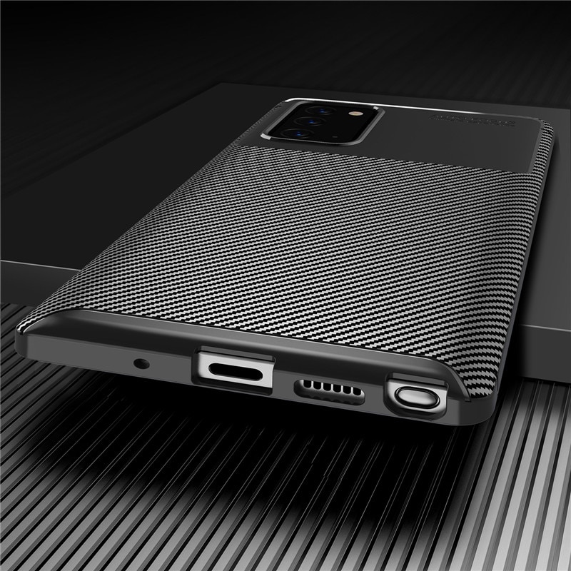 Carbon Fiber Case For Samsung Galaxy Note 20 Case Note 20 Ultra Cover Soft Phone Bumper For Samsung Galaxy Note 20 Ultra Funda
