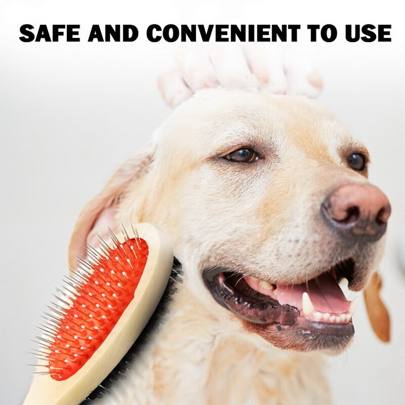 Hond Borstel Dubbelzijdig Huisdier Gelikter Borstel Kat Lang Haar Huisdieren Grooming Kam