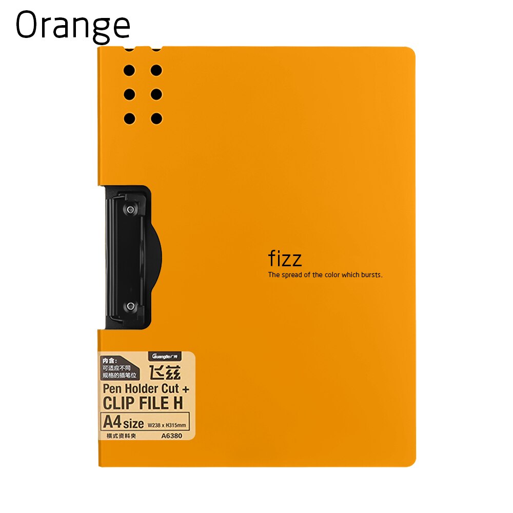 1pc vandrette  a4 mapper mat bærbar skriveblok kontordokumentholder papir arrangør kontor skoleartikler