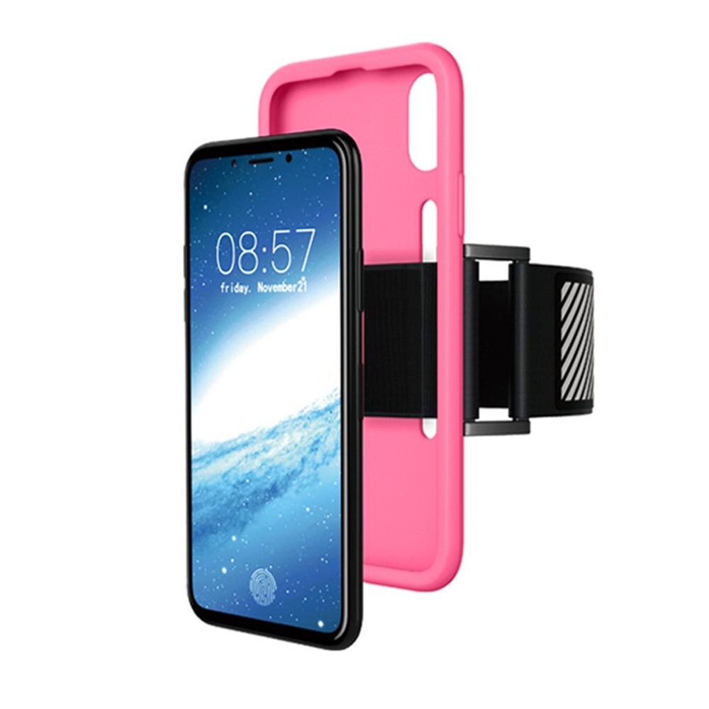 2 en 1 anti-transpiration sport coureurs motards brassard antichoc Silicone Gel téléphone étui brassards couvre pour Apple iPhone X: Default Title