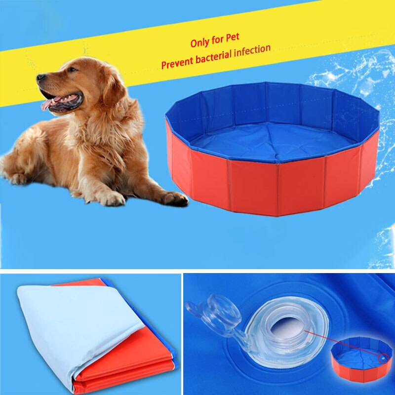 Husdjur pool pvc hopfällbar katt hund bad pool bärbar hund dusch pool utomhus inomhus badkar simhus för yorkshire terrier