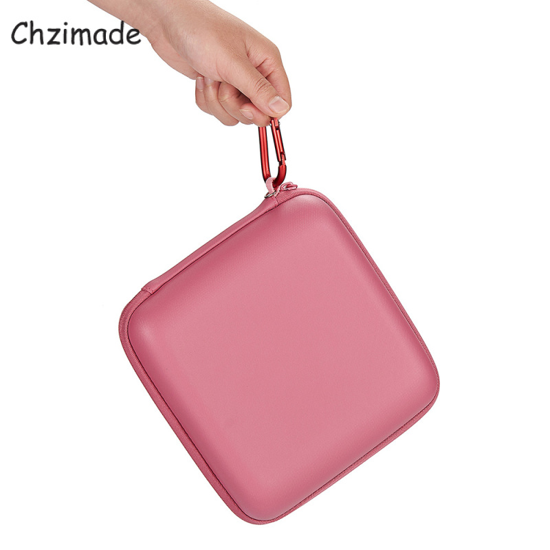 Chzimade Pink Color Portable Carrying Case For Cricut Easy Press Shockproof Hard Storage Bag Mini Heat Press Machine Accessories