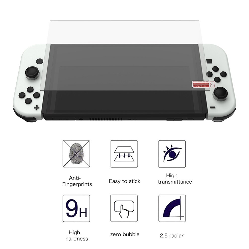 2 Stuks Screen Protectors Gehard Glas Film Voor Nintendo Switch Oled Beschermende Glas Op Screen Guard Game Console Accessoires
