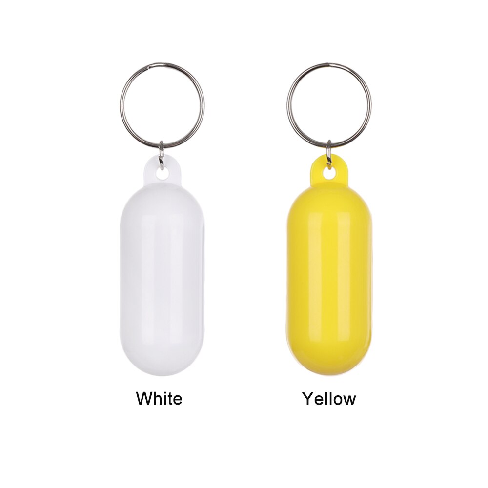 2Pcs Kayak Drijvende Sleutelhanger Spatbord Drijfvermogen Sleutelhanger Marine Zeilboot Float Canal Roeiboten Tool Water Sport Accessoires: White X Yellow 2PCS