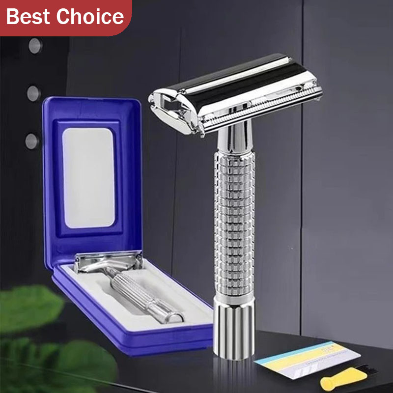 Afeitadora de barba de doble filo para hombres, afeitadora de barba clásica stradicional, maquinilla de afeitar de seguridad para peluquero, accesorios de peinado