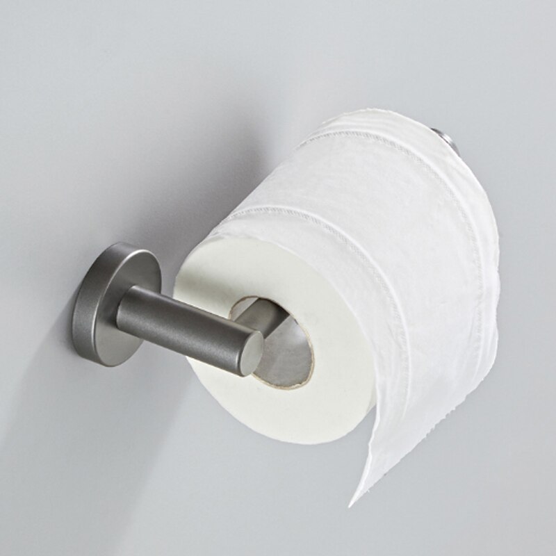Ensemble d'accessoires de salle de bain gris en laiton, porte-brosse, rouleau de papier toilette, étagère à serviettes, douche, porte-savon mural, support pour sèche-cheveux