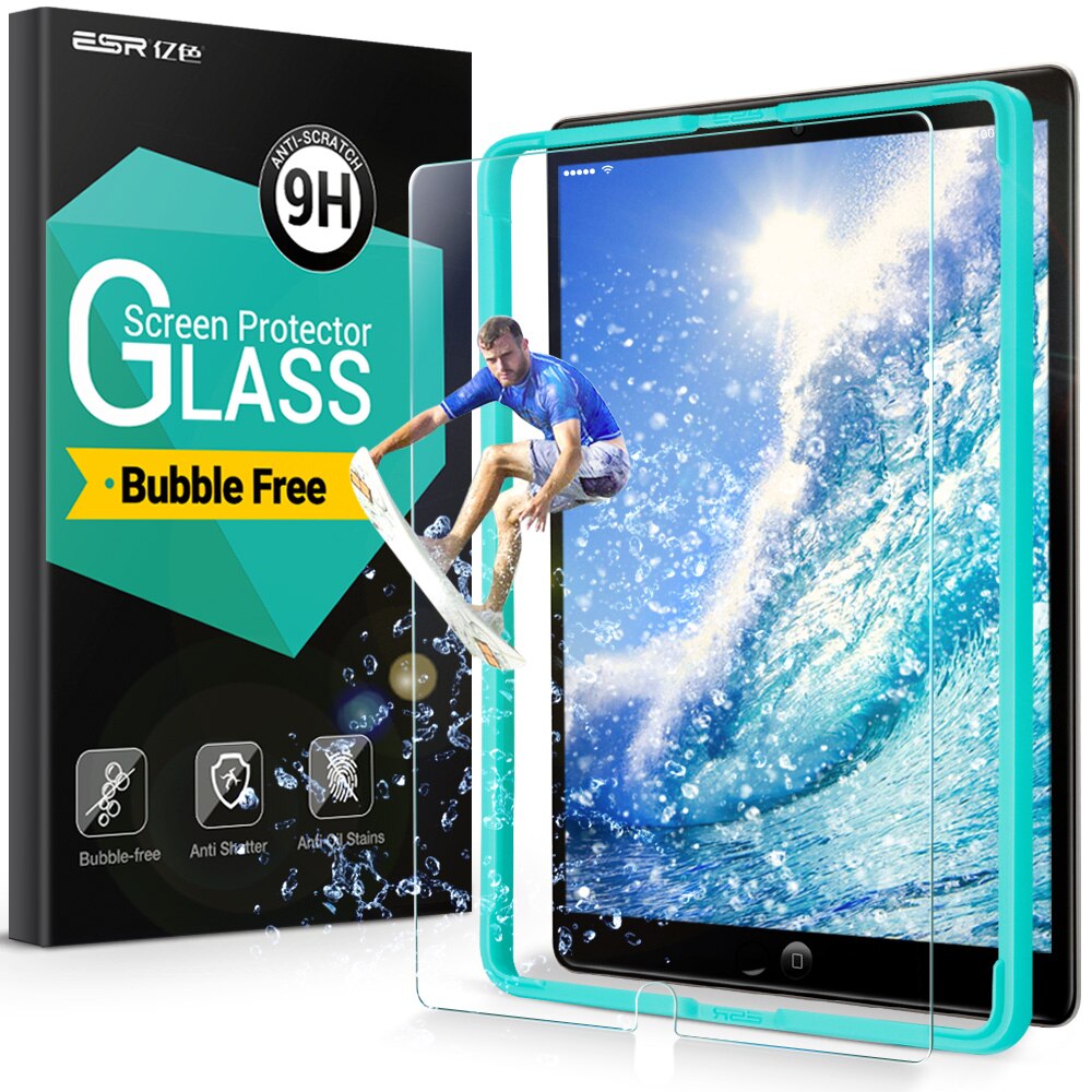 ESR Screen Protector for iPad Pro 10.5 Air 3 9H Tempered Glass Anti-Scratch Screen Protector with Install Kit for iPad Air3