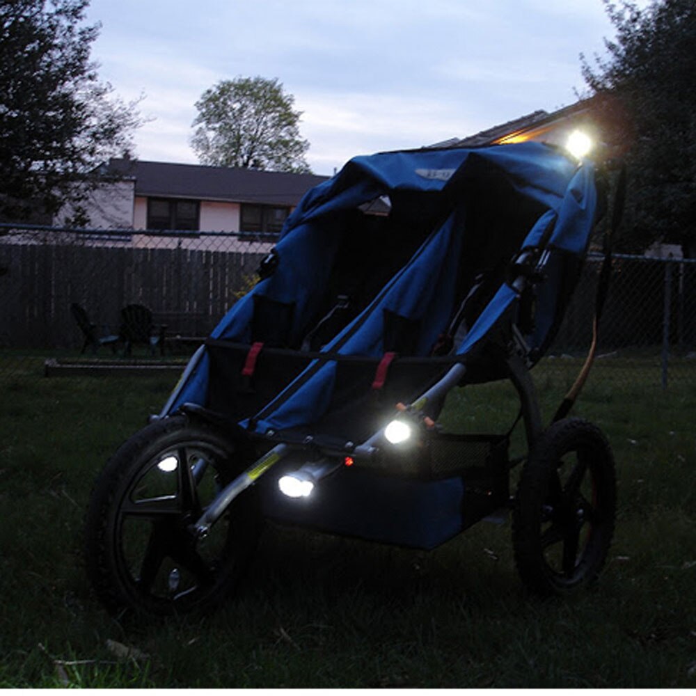 Baby Kinderwagen Zubehör Silikon LED Warnung Licht freundlicher Sicherheit Fahrrad Lampe Fahrrad Vorderseite Licht Für kinderwagen Rad Licht Förderung
