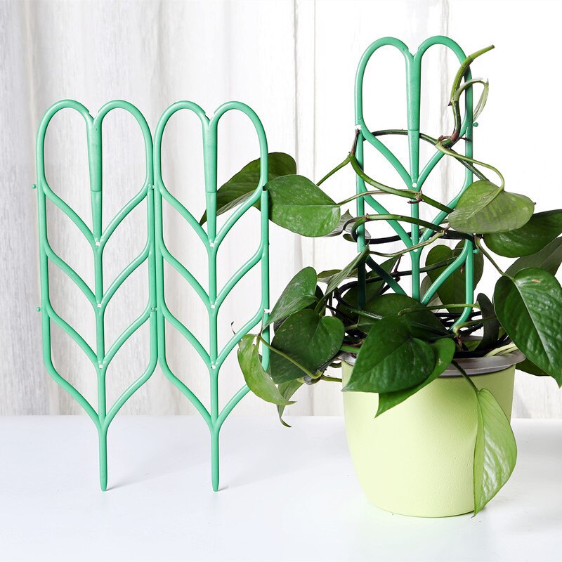 6 Stuks Mini Diy Bladvorm Tuin Latwerk Planten Rooster Potten Ondersteunt Voor Klimmen Planten Ingemaakte Wijnstokken Klimop Komkommers