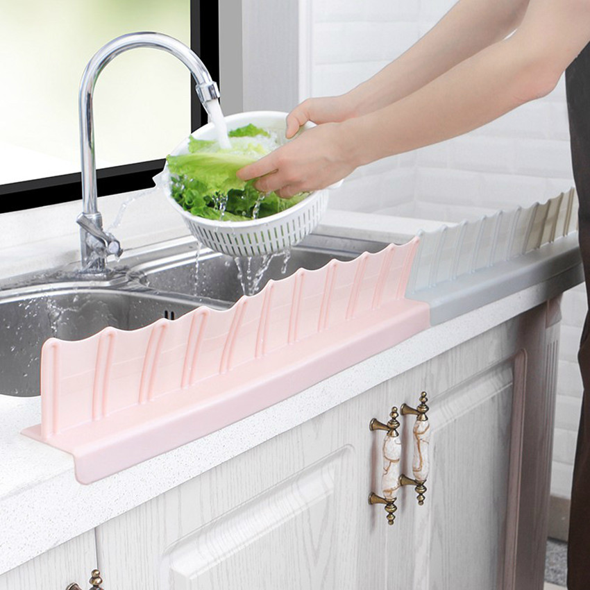 1Pcs Aanrecht Water Splash Guards Met Sucker Waterdicht Scherm Anti-Water Board Schotel Fruit Groente Wassen Water barrière