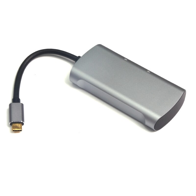 USB C to Dual HDMI Hub Adapter Type C to HDMI Docking Station Converter 4K@60Hz Displays Projection for Laptop