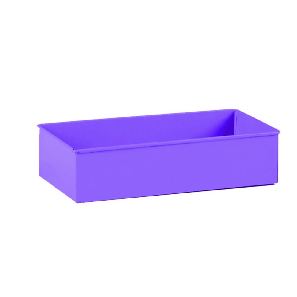 Exquisite Durable Minimalist Style Window Box Iron Flower Pot Rectangular for Yard: Purple