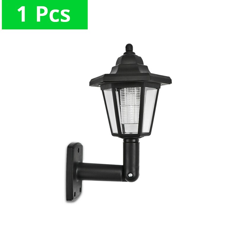 WAKYME Solar Light Outdoors Solar Power Garden Lantern Street Lights Waterproof Solar Energy Hexagonal LED Wall Lamp Sunlight: 1 piece