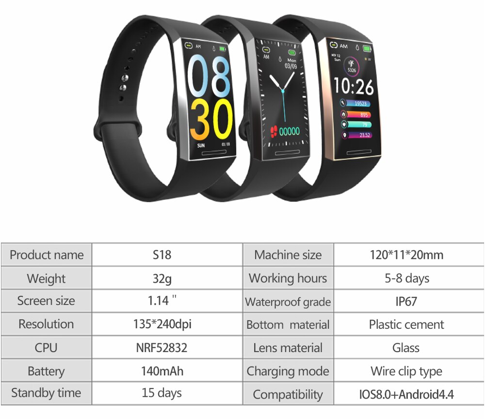 Onemix Smart Armband Waterdicht Nauwkeurige Stap Tellen Sport Stappenteller Draadloze Bluetooth Link Fitness Horloge Sport Stappenteller
