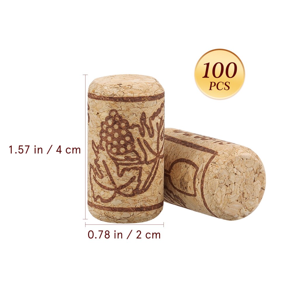 Bestonzon 100Pcs Natuurlijke Kurken Natuurlijke Kurk Craft Vervanging Kurken Afsluitdeksel Voor En Bier