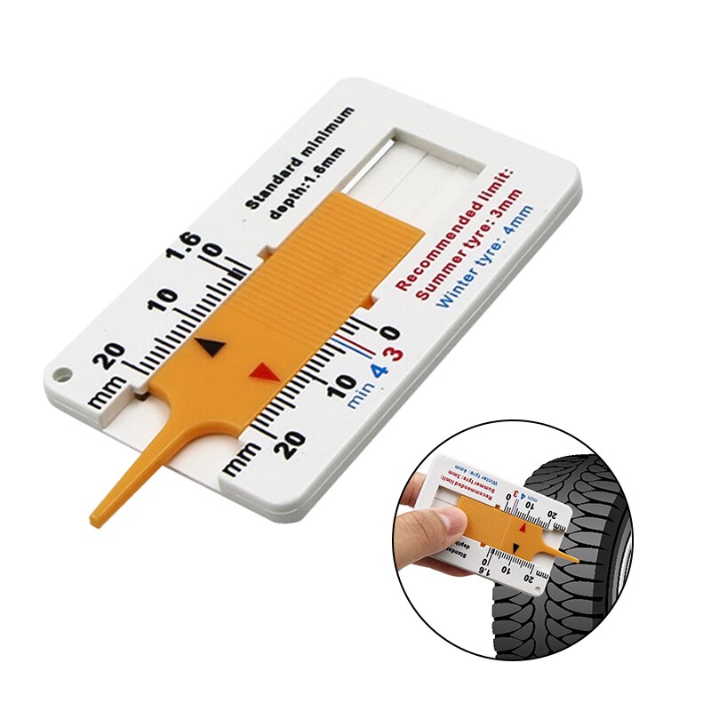 Medidor de profundidad del dibujo del neumático Medición de llanta medida de profundidad de rueda de coche 0 ~ 20mm venta en EE. UU. Piezas de neumáticos Wheels accesorios de coche