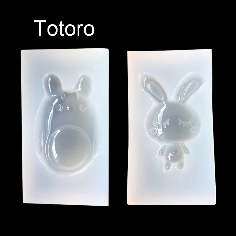 1 pcs UV Dei Monili Della Resina di Liquido Stampo In Silicone Animale Del Fumetto Del Coniglio Stampi In Resina Per FAI DA TE Intervallare Decorare Realizzazione di Stampi: Totoro