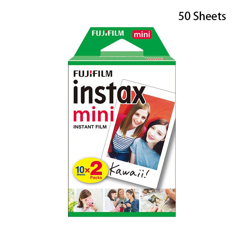 Fujifilm polaroid instax mini 9 hvit kant fotopapir sett til liplay umiddelbar mini liplay 7s 70 90 kamera: 50 stk papir