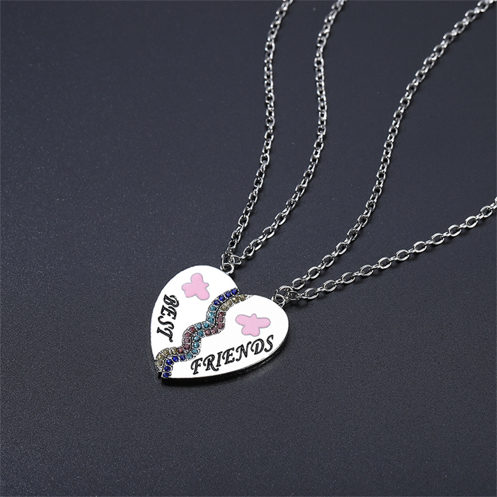 Beste Freund 4 Stück Halskette Frauen Schmuck BFF Freundschaft Anhänger Choker Schmuck Für Frauen Freies: 10