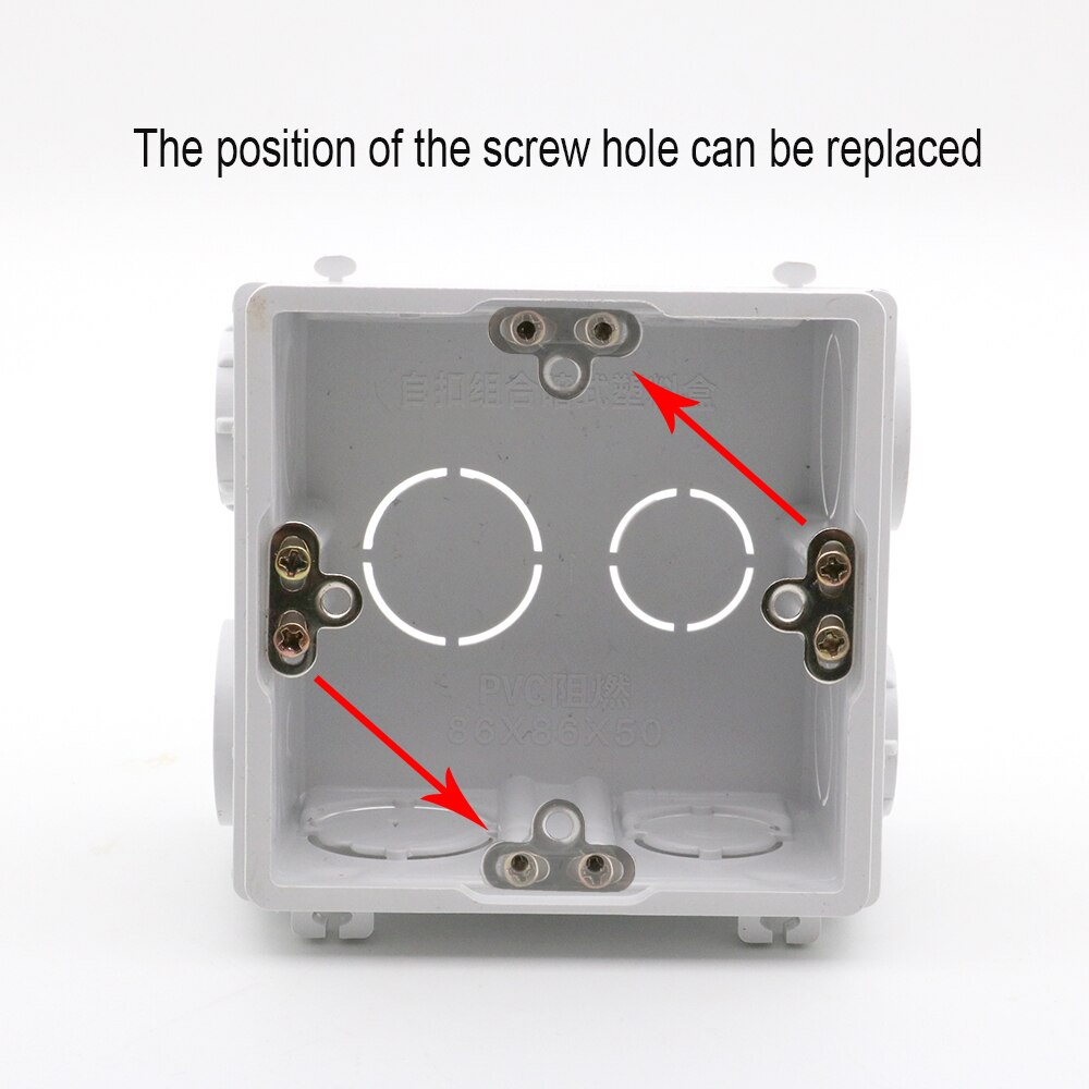 xintylink rj11 rj45 jack Face Plate Back Box rj12 socket junction box embedded wall faceplate box flame retardant pvc 86mm