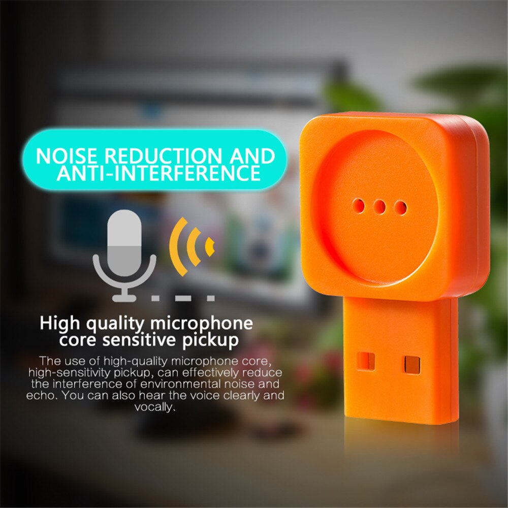 Mini USB Microphone AI Smart Mic Portable Support Multi-language Translation Studio Speech For Laptop Notebook PC