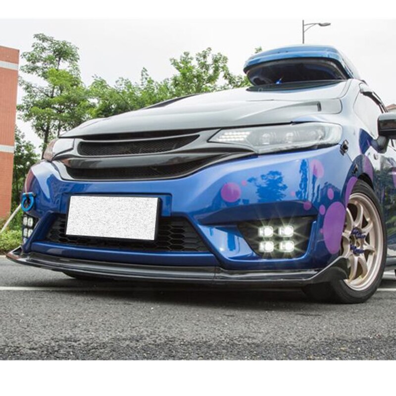 CEYUSOT For Honda Fit Jazz Car Front Bumper Lip Body Kit Diffuser Deflector Spoiler Splitter Lip Guard Jazz spoiler