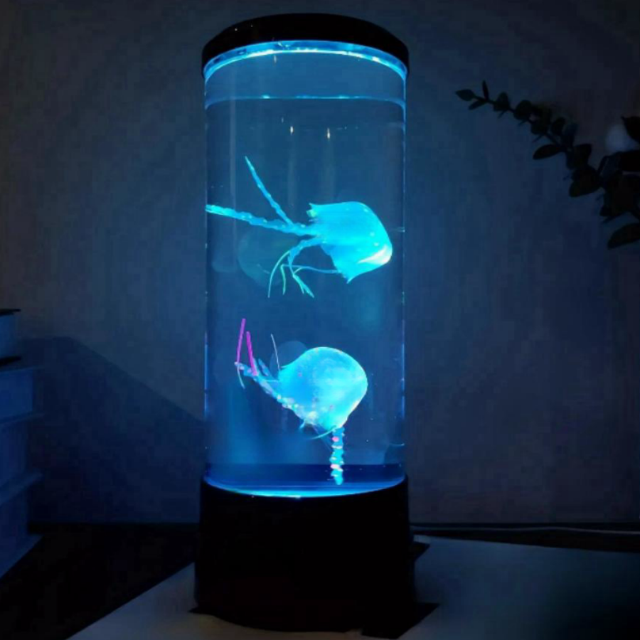 LED Jellyfish Aquarium Night Light, 7-Color Changing, Mood Lamp for Home Office Sleep Relax,