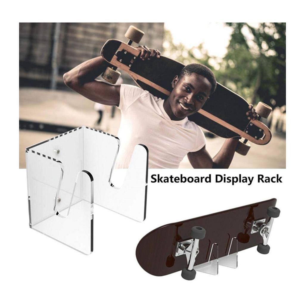 Skateboard Wall Hanging Bracket Longboard Display Rack Single/Double Rocker Flat-Plate Holder Hanger - Garage Room Sports Stores