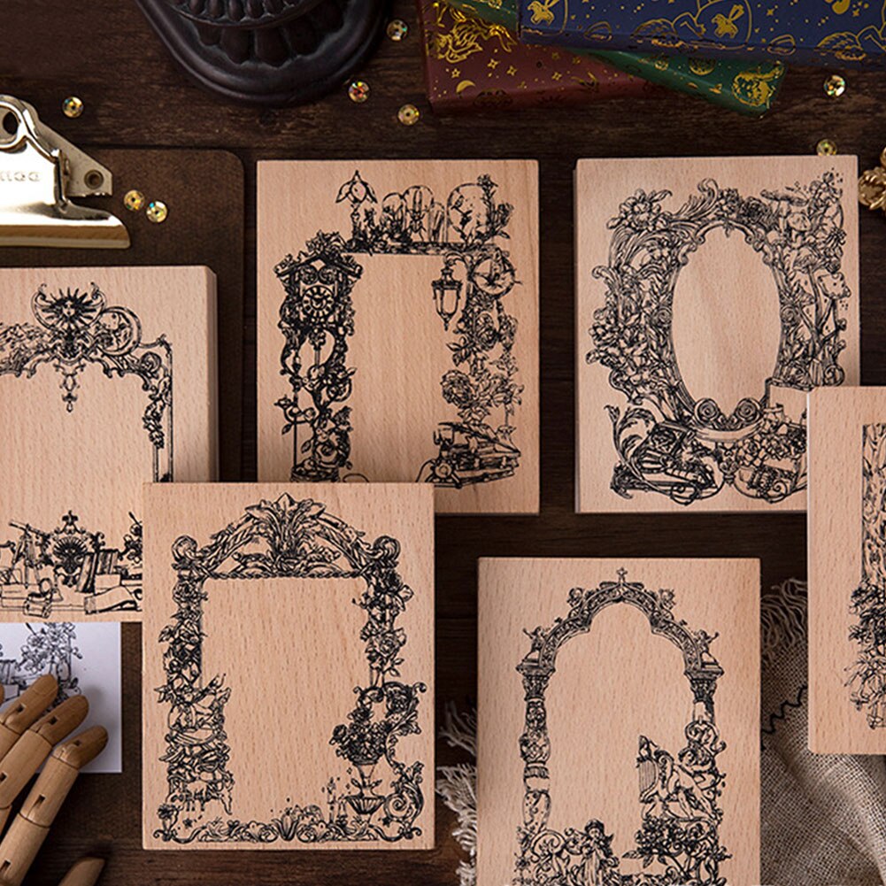 Wooden Rubber Stamps Vintage Plant Dreamland Fantastic Decoration Stamp for Scrapbooking DIY Craft Standard Stamp Stationery