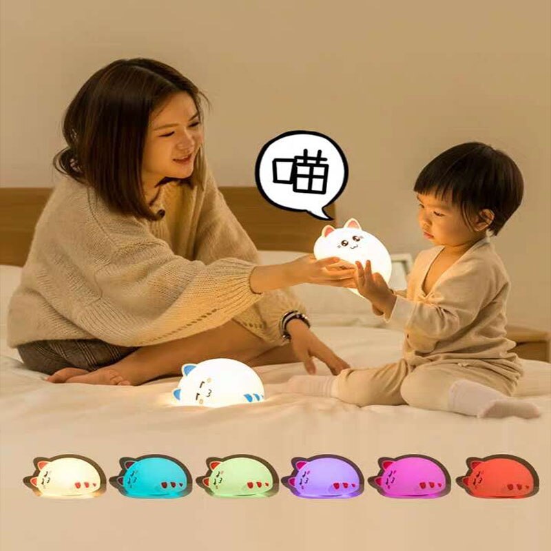 Youpin Kids Volwassen Speelgoed Stress Reliever Leuke Kat Anti Stressbal Stress Relief Speelgoed Schattige Mini Kid Led lamp