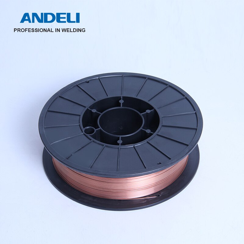 ANDELI-Alambre de soldadura de acero al carbono, 0,8/1,0mm, 1kg, para soldadura de Gas, MIG, máquina de soldadura