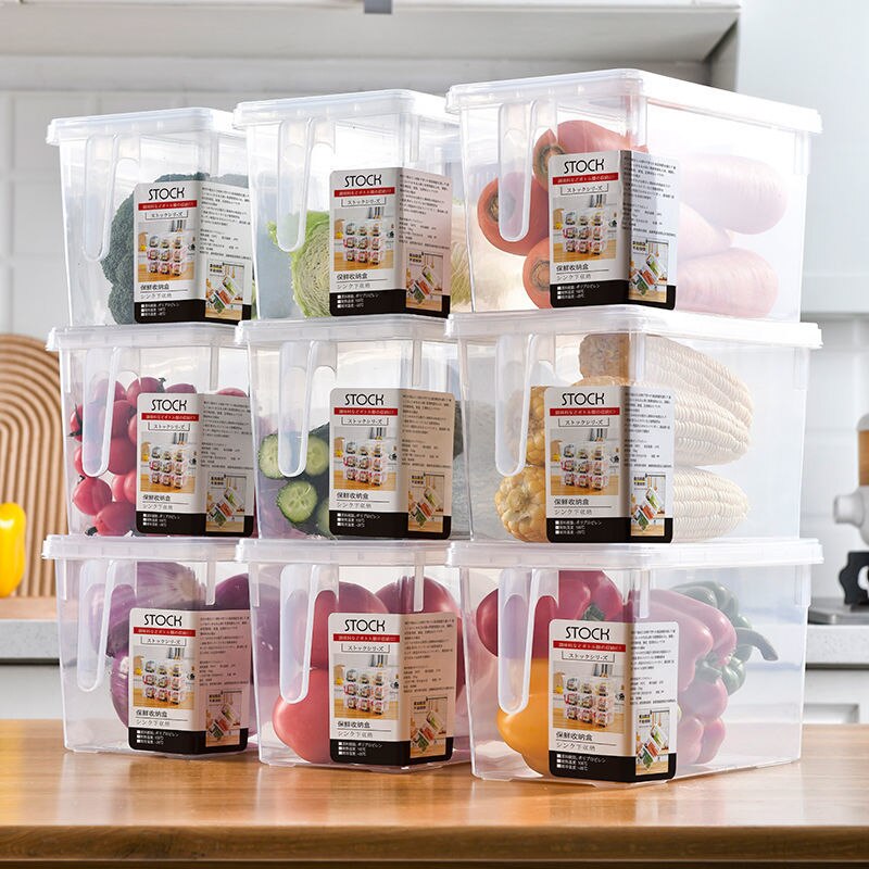 Large Fridge Food Organizer Storage Box Refrigerator Storage Bin Kitchen Pantry Cabinet Storage Box Large Fridge Food Container